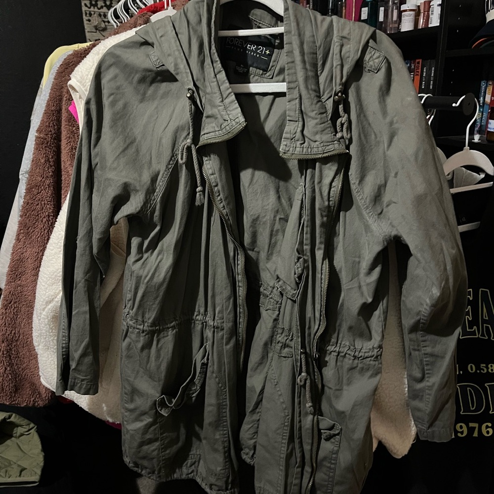 Forever 21 Olive Green Plus Size Jacket